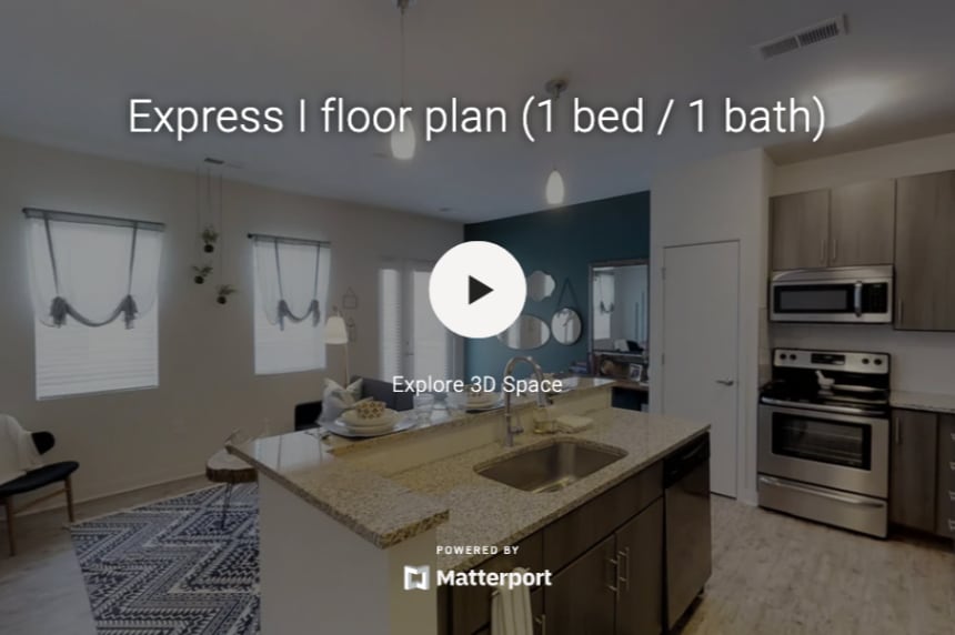 A virtual tour of an apartment floor plan